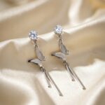 Silver butterfly earrings