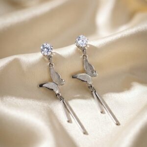 Silver butterfly earrings