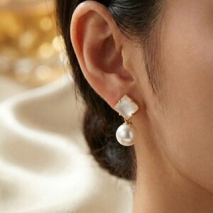 Elegant pearl drop earrings
