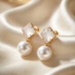 Elegant pearl drop earrings